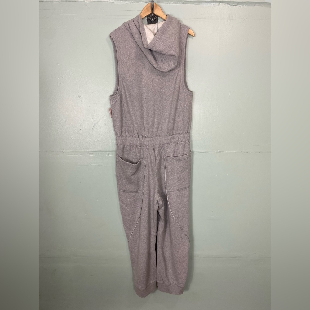 Free People Gray Sleeveless Hooded Jumpsuit - Picture 3 of 4